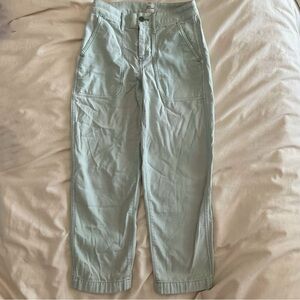J. Crew Petite Light Green Garment-dyed Foundry Pants